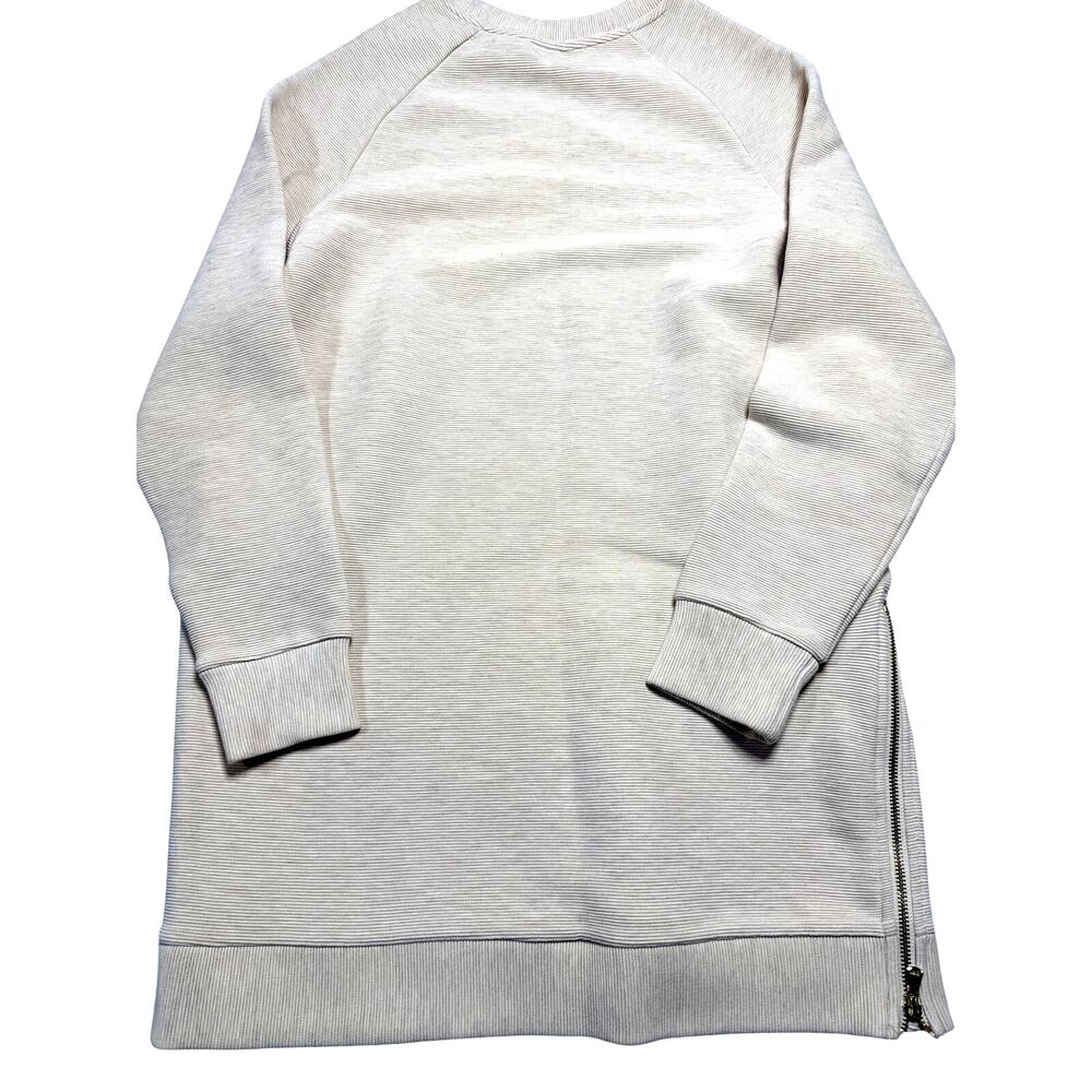 Varley Albret Ottoman Knit Side Zip Mini Dress Cream Quiet Luxury Tennis Sz Sm